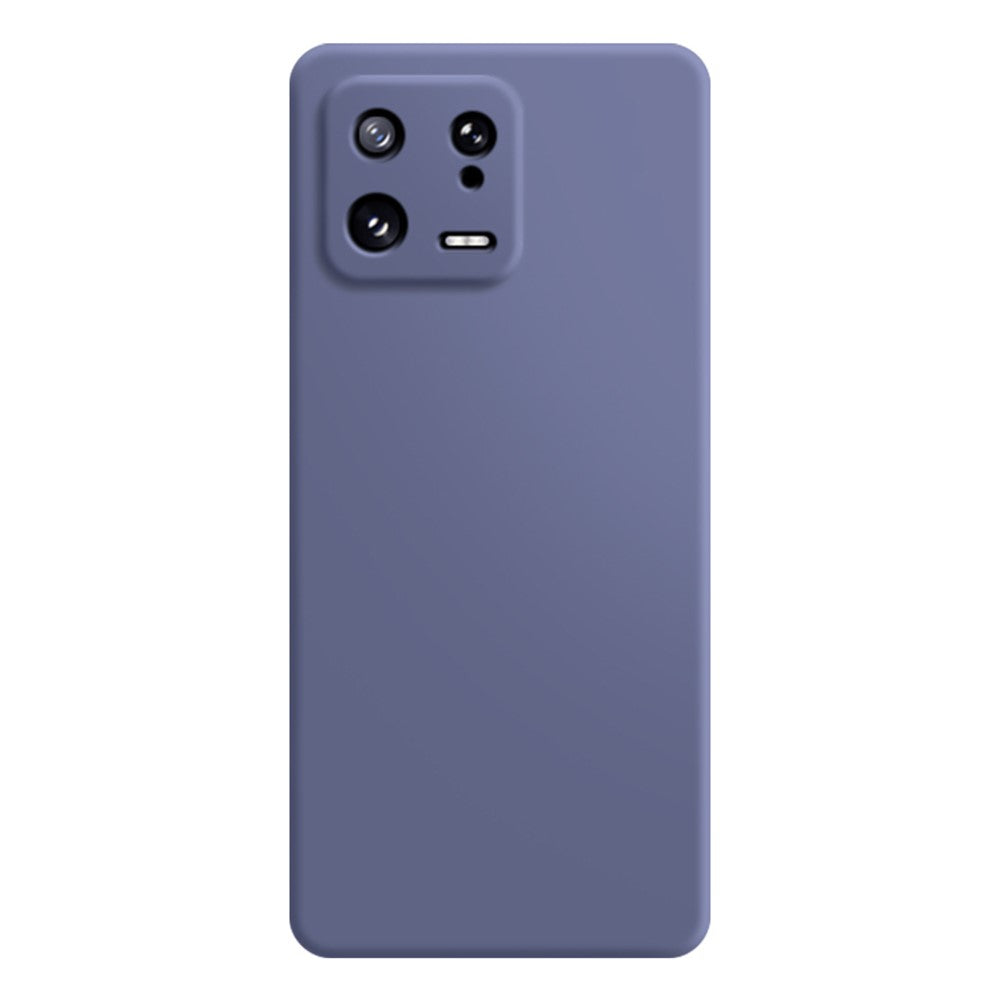 Rubberized Cellphone Shell TPU Case for Xiaomi 13 5G, Microfiber Lining Design Straight Edge Protective Cover