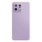 Rubberized Cellphone Shell TPU Case for Xiaomi 13 5G, Microfiber Lining Design Straight Edge Protective Cover