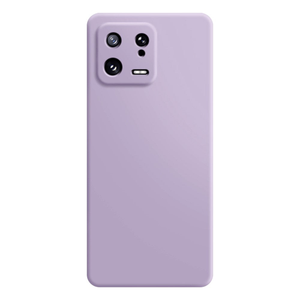 Rubberized Cellphone Shell TPU Case for Xiaomi 13 5G, Microfiber Lining Design Straight Edge Protective Cover