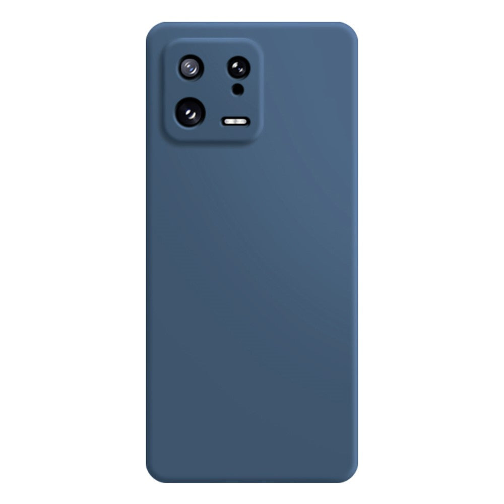 Rubberized Cellphone Shell TPU Case for Xiaomi 13 5G, Microfiber Lining Design Straight Edge Protective Cover