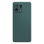 Rubberized Cellphone Shell TPU Case for Xiaomi 13 5G, Microfiber Lining Design Straight Edge Protective Cover