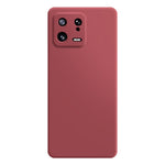 Rubberized Cellphone Shell TPU Case for Xiaomi 13 5G, Microfiber Lining Design Straight Edge Protective Cover
