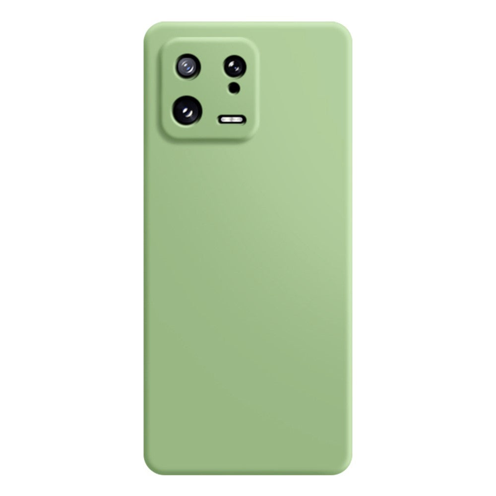 Rubberized Cellphone Shell TPU Case for Xiaomi 13 5G, Microfiber Lining Design Straight Edge Protective Cover