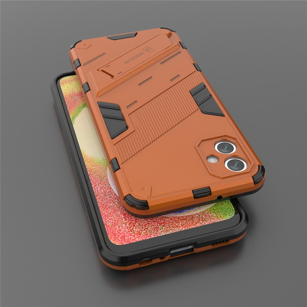 Til Samsung Galaxy A04e 4G / F04 4G / M04 4G Stødsikkert Kickstand Cover Blødt TPU Hårdt PC Anti-fald Beskyttende Telefoncover