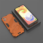 Til Samsung Galaxy A04e 4G / F04 4G / M04 4G Stødsikkert Kickstand Cover Blødt TPU Hårdt PC Anti-fald Beskyttende Telefoncover