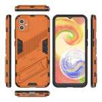Til Samsung Galaxy A04e 4G / F04 4G / M04 4G Stødsikkert Kickstand Cover Blødt TPU Hårdt PC Anti-fald Beskyttende Telefoncover