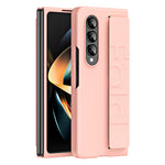 Stødsikkert cover til Samsung Galaxy Z Fold3 5G Anti-fald Hårdt PC-telefoncover Gummiert beskyttelsescover med elastisk rem