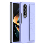 Stødsikkert cover til Samsung Galaxy Z Fold3 5G Anti-fald Hårdt PC-telefoncover Gummiert beskyttelsescover med elastisk rem