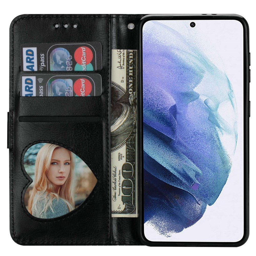 For Samsung Galaxy A34 5G Zipper Pocket Glittery Sequins Drop-proof Phone Cover Wallet Stand Anti-scratch PU Leather Flip Smartphone Case