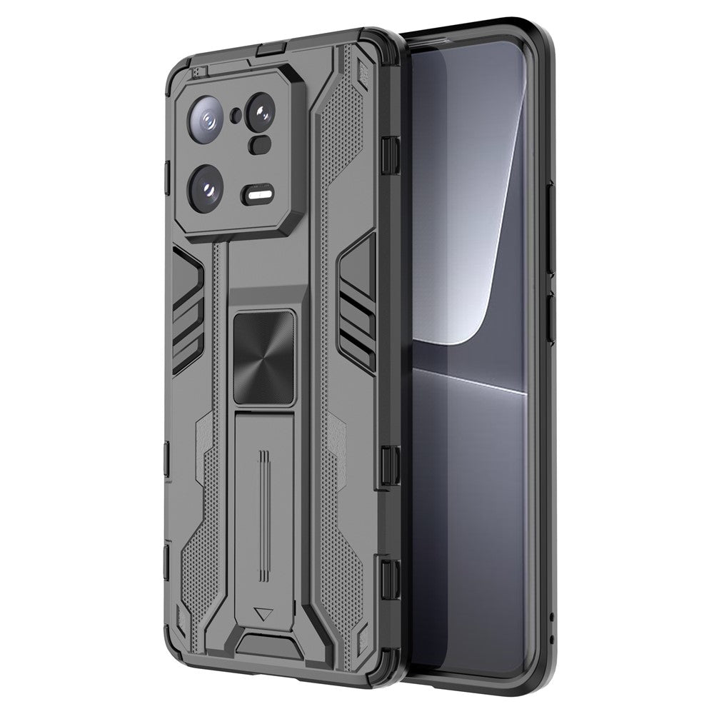 For Xiaomi 13 Pro 5G Hard PC Soft TPU Cell Phone Case Kickstand Drop-proof Back Cover