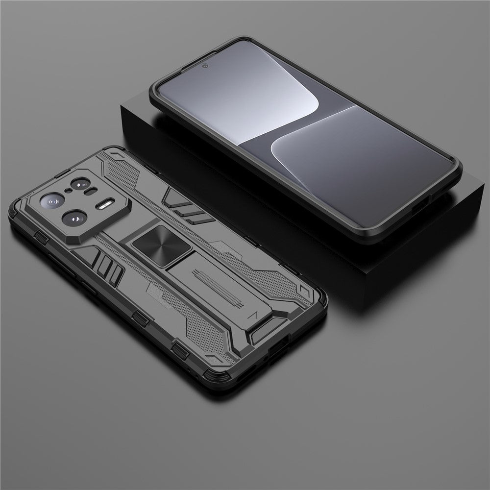 For Xiaomi 13 Pro 5G Hard PC Soft TPU Cell Phone Case Kickstand Drop-proof Back Cover