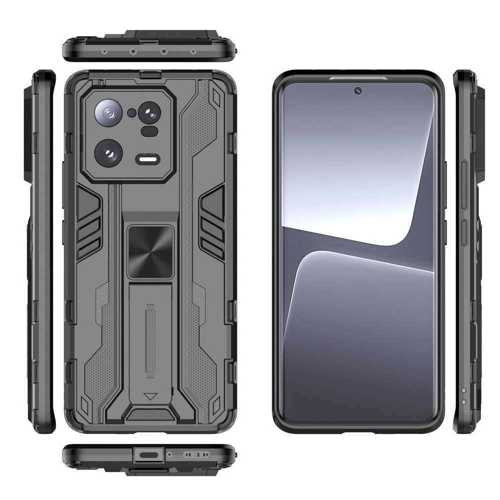 For Xiaomi 13 Pro 5G Hard PC Soft TPU Cell Phone Case Kickstand Drop-proof Back Cover