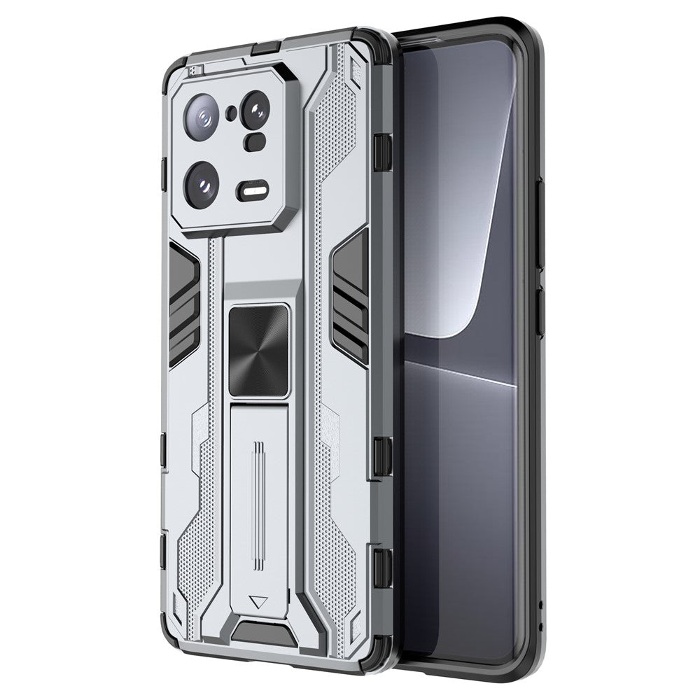 For Xiaomi 13 Pro 5G Hard PC Soft TPU Cell Phone Case Kickstand Drop-proof Back Cover