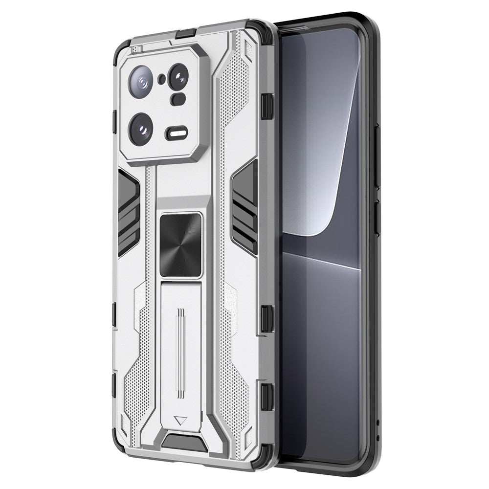 For Xiaomi 13 Pro 5G Hard PC Soft TPU Cell Phone Case Kickstand Drop-proof Back Cover
