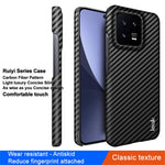IMAK Ruiyi-serien til Xiaomi 13 5G, mobilcover med kulfibertekstur, læderbelagt PC, ridsefast mobilcover