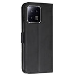 For Xiaomi 13 Pro 5G PU Leather Wallet Phone Case Magnetic Clasp Foldable Stand Imprinted Stitching Line Cover