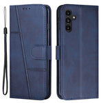 For Samsung Galaxy A54 5G Magnetic Clasp Wallet Phone Case Foldable Stand Stitching Imprinted Line PU Leather Cover
