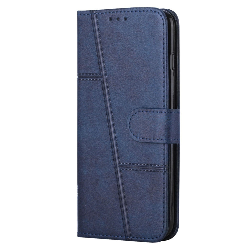 For Samsung Galaxy A54 5G Magnetic Clasp Wallet Phone Case Foldable Stand Stitching Imprinted Line PU Leather Cover