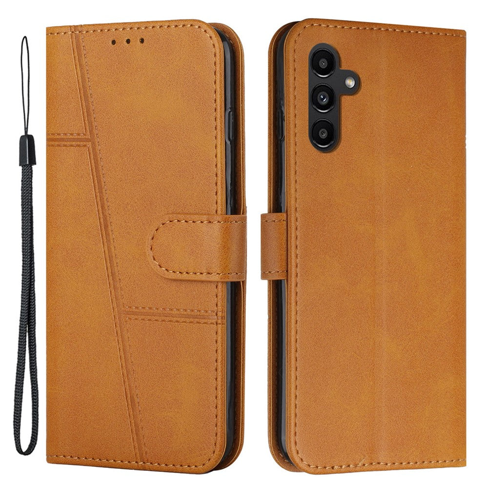 For Samsung Galaxy A54 5G Magnetic Clasp Wallet Phone Case Foldable Stand Stitching Imprinted Line PU Leather Cover