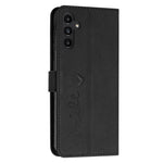 For Samsung Galaxy A54 5G Magnetic Flip Folio PU Leather Wallet Phone Case Imprinted Heart Shape Skin-touch Feeling Stand Cover with Strap