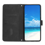 For Samsung Galaxy A54 5G Magnetic Flip Folio PU Leather Wallet Phone Case Imprinted Heart Shape Skin-touch Feeling Stand Cover with Strap