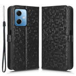 For Xiaomi Redmi Note 12 5G (Global) / (India) / (China) / Poco X5 5G Dot Pattern Imprinted PU Leather Flip Folio Phone Case Wallet Stand Drop-proof Cover with Strap