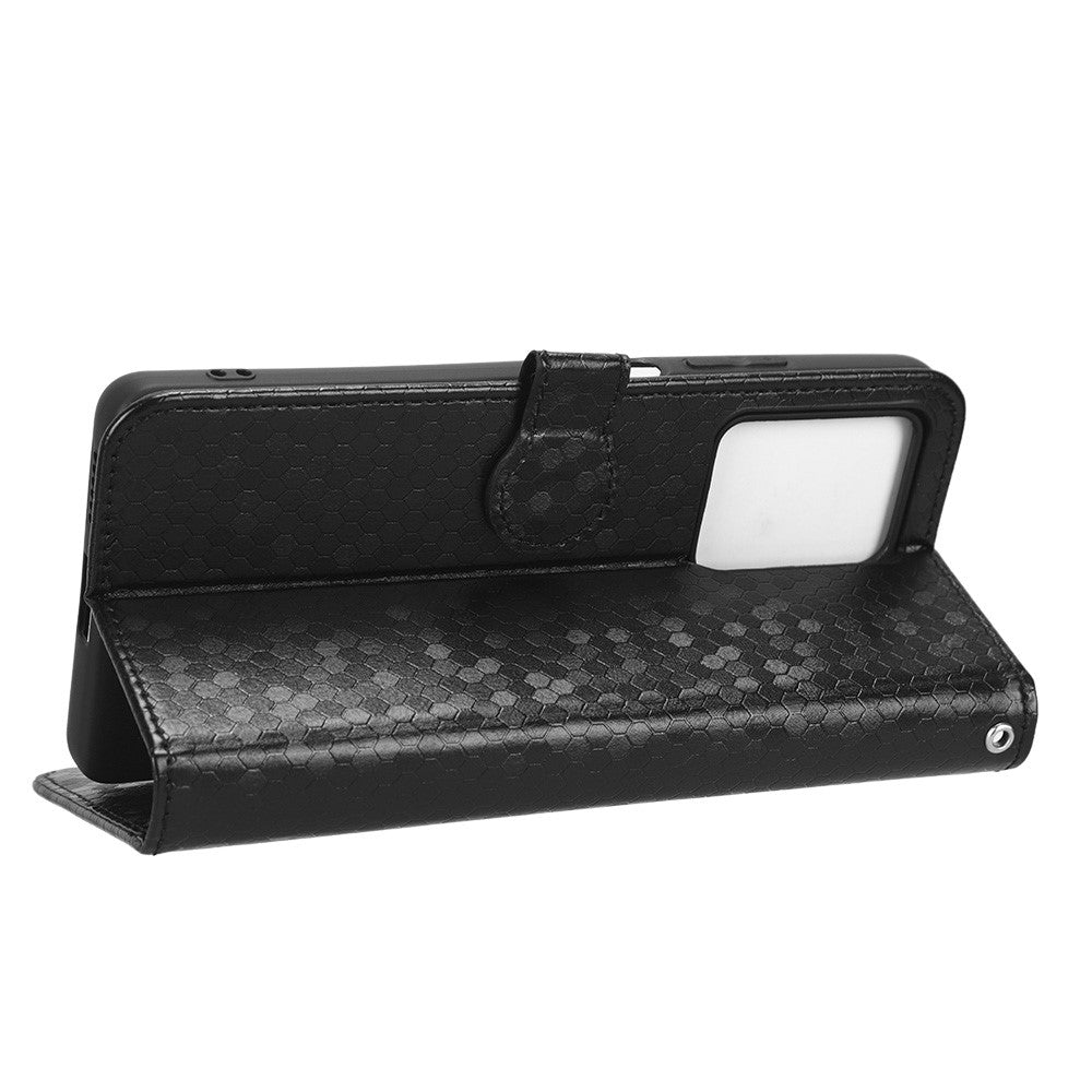 For Xiaomi Redmi Note 12 5G (Global) / (India) / (China) / Poco X5 5G Dot Pattern Imprinted PU Leather Flip Folio Phone Case Wallet Stand Drop-proof Cover with Strap