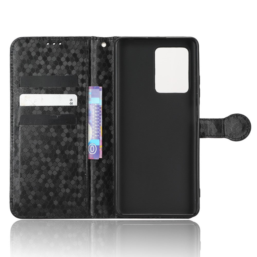 For Xiaomi Redmi Note 12 5G (Global) / (India) / (China) / Poco X5 5G Dot Pattern Imprinted PU Leather Flip Folio Phone Case Wallet Stand Drop-proof Cover with Strap
