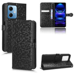For Xiaomi Redmi Note 12 5G (Global) / (India) / (China) / Poco X5 5G Dot Pattern Imprinted PU Leather Flip Folio Phone Case Wallet Stand Drop-proof Cover with Strap