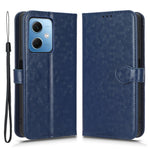 For Xiaomi Redmi Note 12 5G (Global) / (India) / (China) / Poco X5 5G Dot Pattern Imprinted PU Leather Flip Folio Phone Case Wallet Stand Drop-proof Cover with Strap
