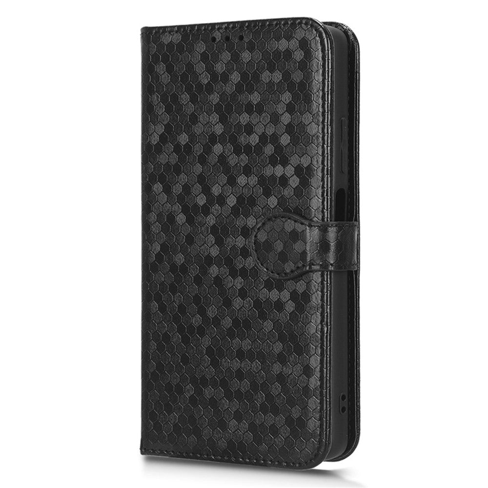 Flip Folio mobilskal För Xiaomi Redmi Note 12 Pro+ 5G, Prickmönster Präglat PU-läder Plånboksfodral Reptåligt Mobilskal Med Rem