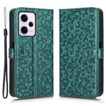 Flip Folio mobilskal För Xiaomi Redmi Note 12 Pro+ 5G, Prickmönster Präglat PU-läder Plånboksfodral Reptåligt Mobilskal Med Rem