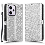 Flip Folio mobilskal För Xiaomi Redmi Note 12 Pro+ 5G, Prickmönster Präglat PU-läder Plånboksfodral Reptåligt Mobilskal Med Rem