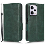 Xiaomi Redmi Note 12 Pro+ 5G Fullt skydd Mobilmobilfodral Stativ Plånbok PU-läder Präglat triangelmönster Flip-fodral