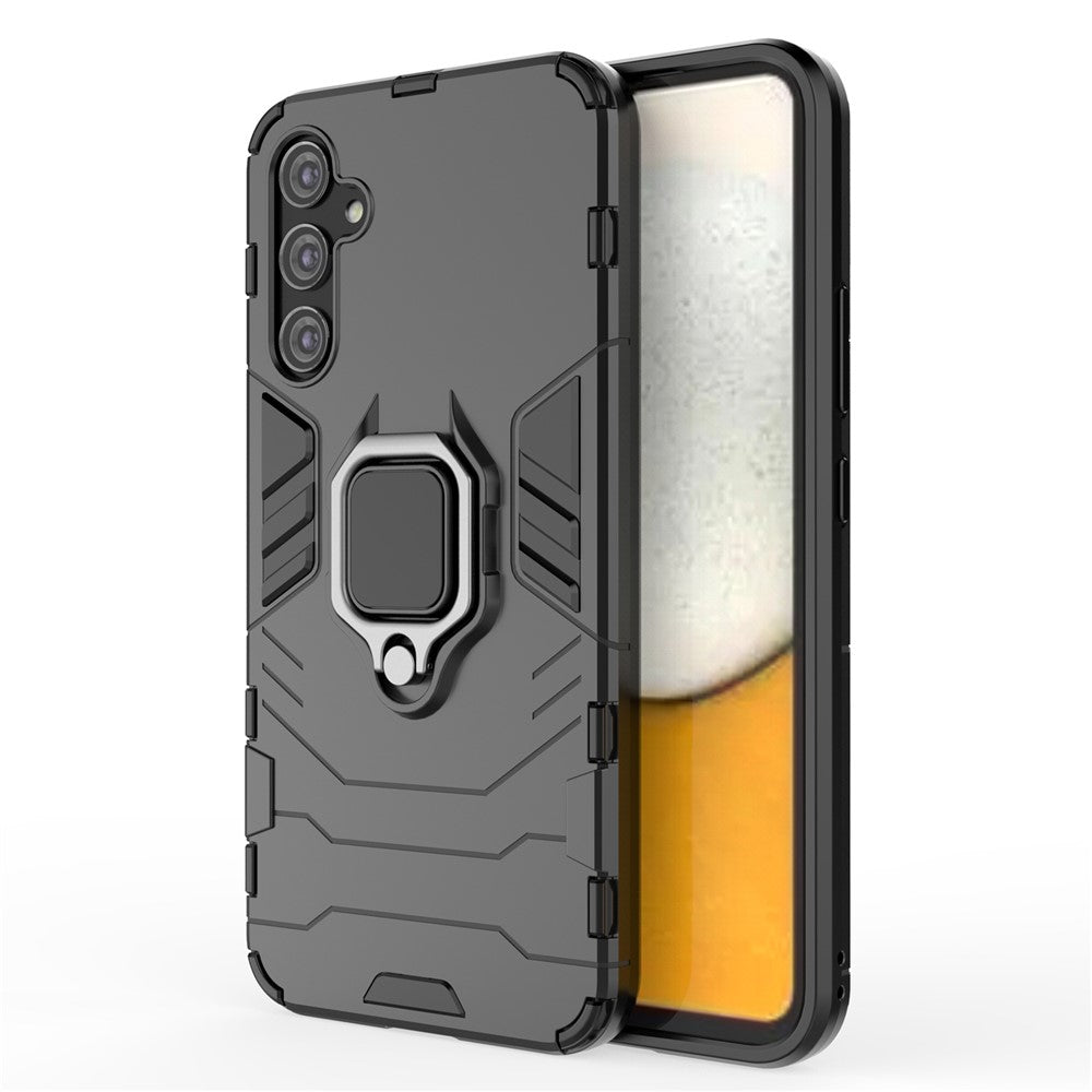 Smartphone Case For Samsung Galaxy A34 5G, TPU+PC Anti-Scratch Back Cover Ring Holder Kickstand