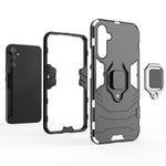 Smartphone Case For Samsung Galaxy A34 5G, TPU+PC Anti-Scratch Back Cover Ring Holder Kickstand