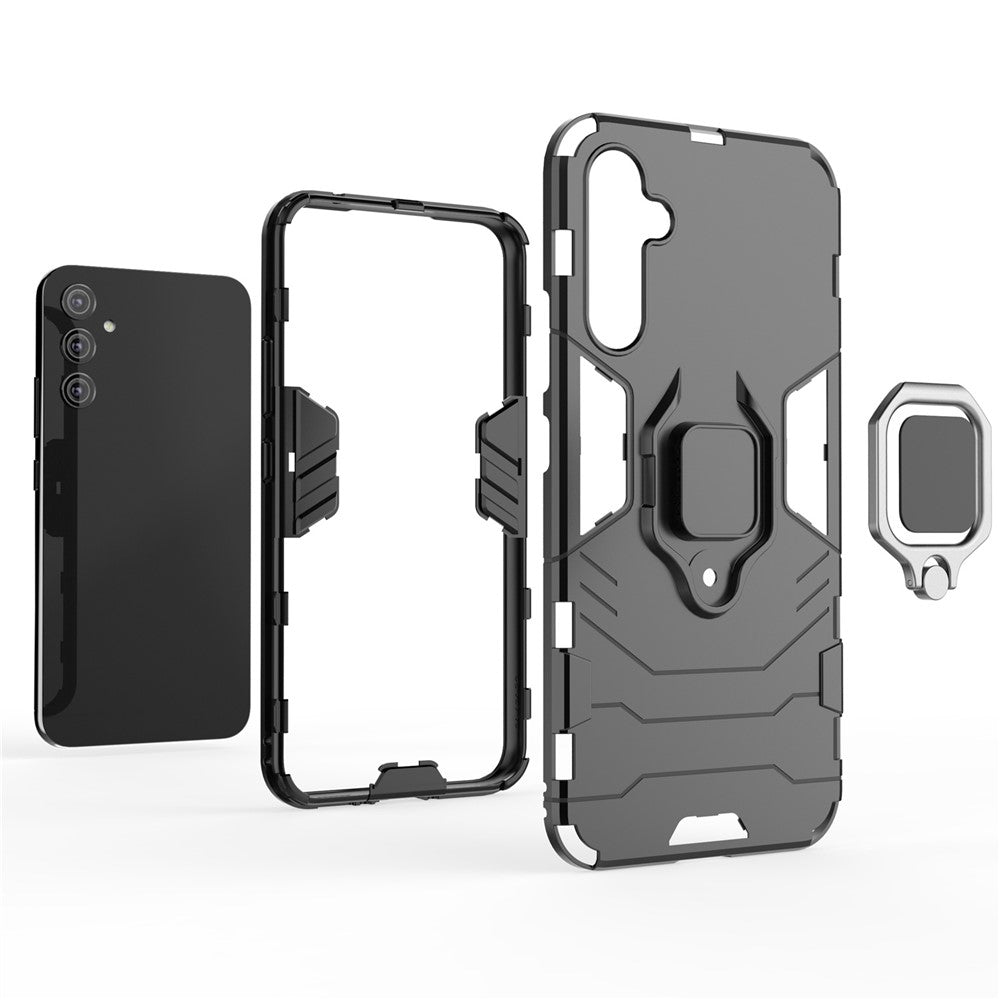 Smartphone Case For Samsung Galaxy A34 5G, TPU+PC Anti-Scratch Back Cover Ring Holder Kickstand