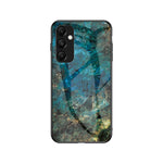 For Samsung Galaxy A54 5G Marble Pattern Printing Tempered Glass + PC + TPU Hybrid Cover Anti-scratch Phone Case