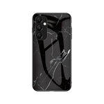 For Samsung Galaxy A54 5G Marble Pattern Printing Tempered Glass + PC + TPU Hybrid Cover Anti-scratch Phone Case