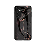 For Samsung Galaxy A54 5G Marble Pattern Printing Tempered Glass + PC + TPU Hybrid Cover Anti-scratch Phone Case