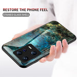 For Xiaomi 13 5G Marble Pattern Printing Phone Case Tempered Glass + PC + TPU Anti-drop Hybrid Cover
