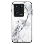For Xiaomi 13 5G Marble Pattern Printing Phone Case Tempered Glass + PC + TPU Anti-drop Hybrid Cover
