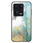 For Xiaomi 13 5G Marble Pattern Printing Phone Case Tempered Glass + PC + TPU Anti-drop Hybrid Cover