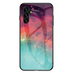Til Samsung Galaxy A54 5G Stjernehimmel Mønster Print Stødsikkert Telefoncover Hærdet Glas+Hård PC+Blødt TPU Beskyttelsescover