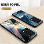 Starry Sky Pattern Printing Phone Case for Xiaomi 13 5G, Tempered Glass+Hard PC+Soft TPU Anti-drop Cover