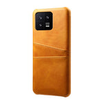 For Xiaomi 13 5G Dual Card Slots Drop-proof Mobile Phone Back Cover PU Leather Coated Hard PC Phone Case