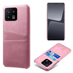 For Xiaomi 13 5G Dual Card Slots Drop-proof Mobile Phone Back Cover PU Leather Coated Hard PC Phone Case