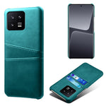 For Xiaomi 13 5G Dual Card Slots Drop-proof Mobile Phone Back Cover PU Leather Coated Hard PC Phone Case