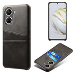 PU Leather Coated Hard PC Phone Cover For Huawei nova 10 SE 4G, Dual Card Slots Anti-scratch Phone Case