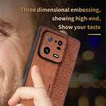 AZNS For Xiaomi 13 5G Imprinted Pattern Anti-Fading PU Leather Coated TPU Cover Anti-slip Cell Phone Case